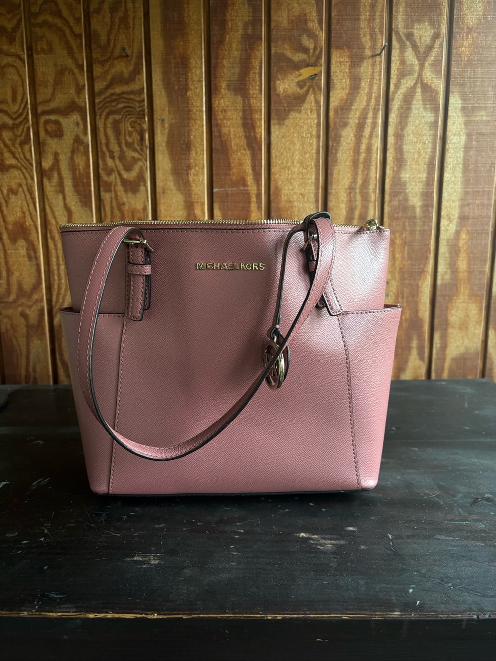 Michael Kors Rose Pink/Mauve Saffiano Shoulder Bag